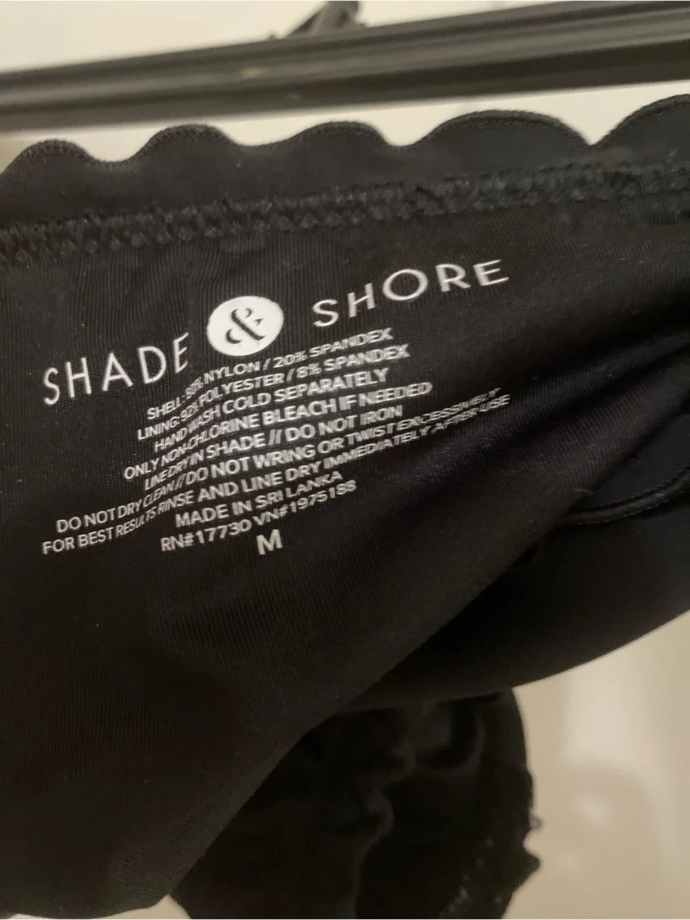 Shade & Shore Black Ruffle Swim Bottoms